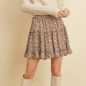 LITTLE DAISY RUFFLE TIERED MINI SKIRT